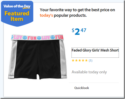 Walmart Values of the Day: Motorola baby Monitor for $69 or Faded Glory Shorts for $2.47!