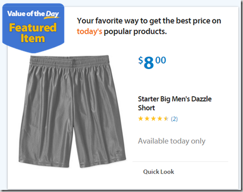 Walmart Values of the Day:Starter Shorts Just $8 or GoPro Hero3 with Walmart Giftcard for $299!