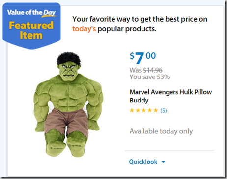 Walmart Values of the Day: Hulk Pillow Buddy Just $7 or Paddleboard for $349!