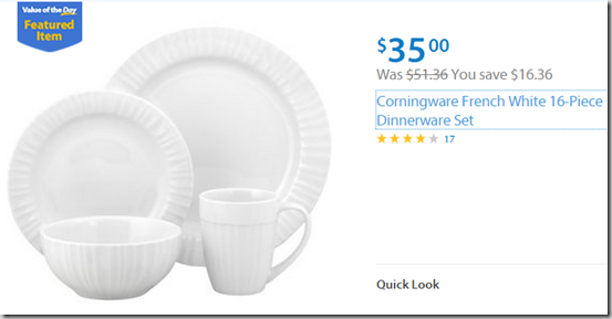 Walmart Values of the Day: Motorola 2 Way Radios for $34.96 or Corningware Dinner Set for $35!