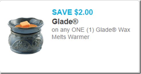 Save $7.50 on Glade Wax Melts Warmers at Walmart!