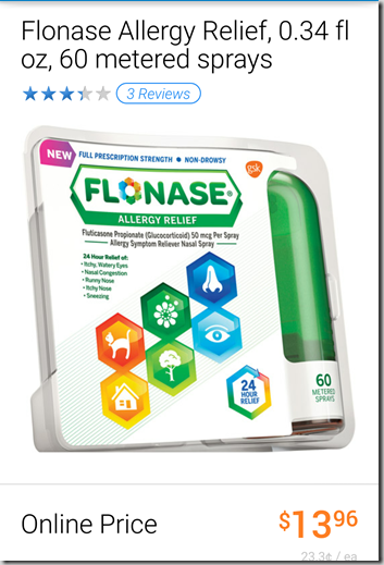 Save $4 on Flonase Allergy Relief at Walmart!