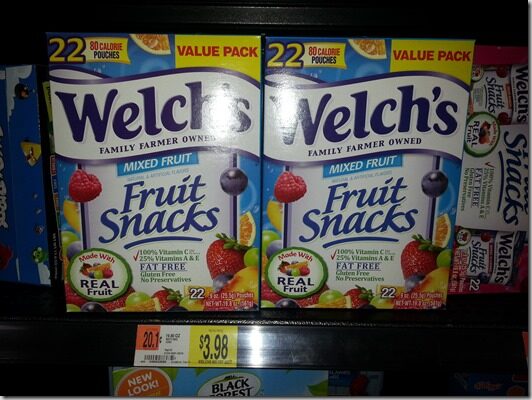 Welch’s Fruit Snacks are $3.48 at Walmart!