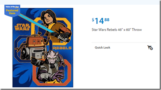 Walmart Values of the Day: Star Wars Throw Rug for $9.99 or The Original Trilogy on Blu-Ray for $34.96!