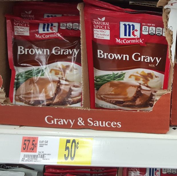 McCormick Brown Gravy Mix Just $.25 at Walmart!