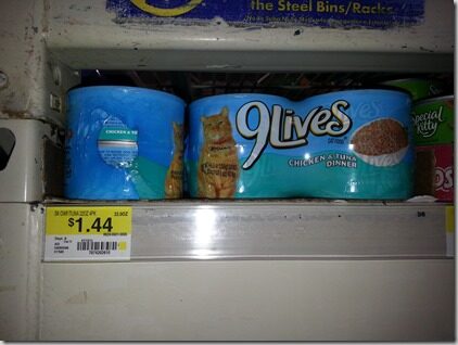 9 Lives Cat Food Just $.24 a Can at Walmart!