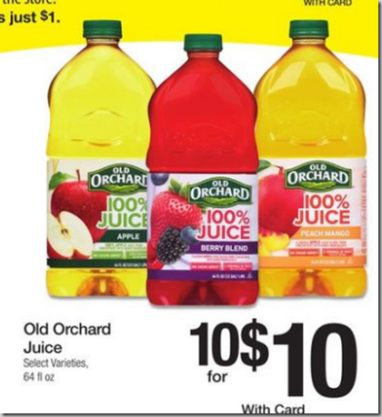 Walmart Price Match Deal: Old Orchard Juice Just $.50!