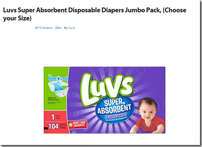TODAY ONLY: FREE Luvs Diapers with Overage!