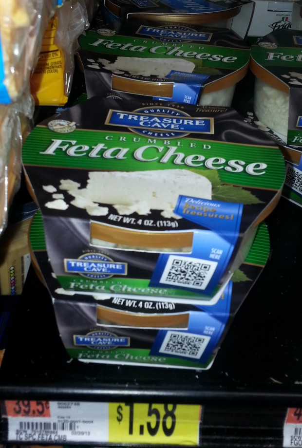 Treasure Cave Feta Cheese Just $1.08 at Walmart!