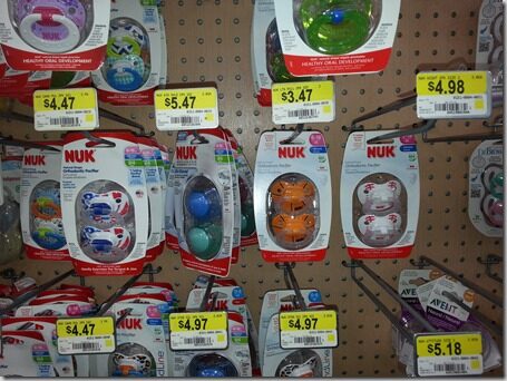 Nuk Pacifiers are $2.72 for a 2pk at Walmart!