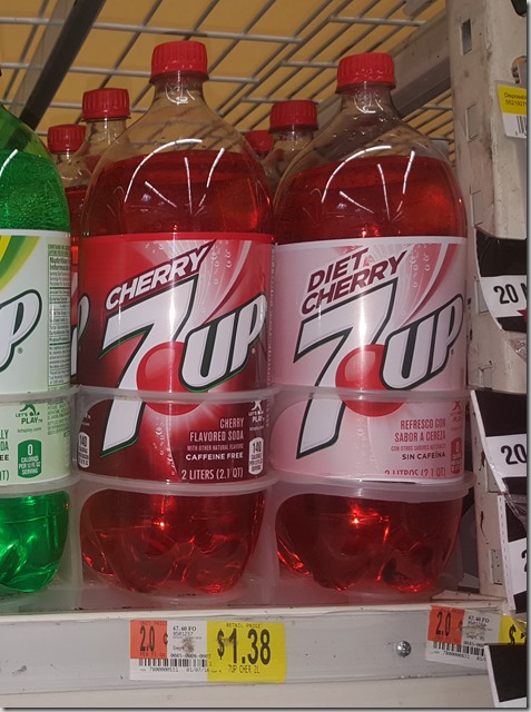 Cherry 7UP 2 Liters Just $1.05 at Walmart!