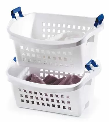 Rubbermaid 1.6 BU Stack-n-Sort Laundry Basket, White Just $11 Down From $14 At Walmart!