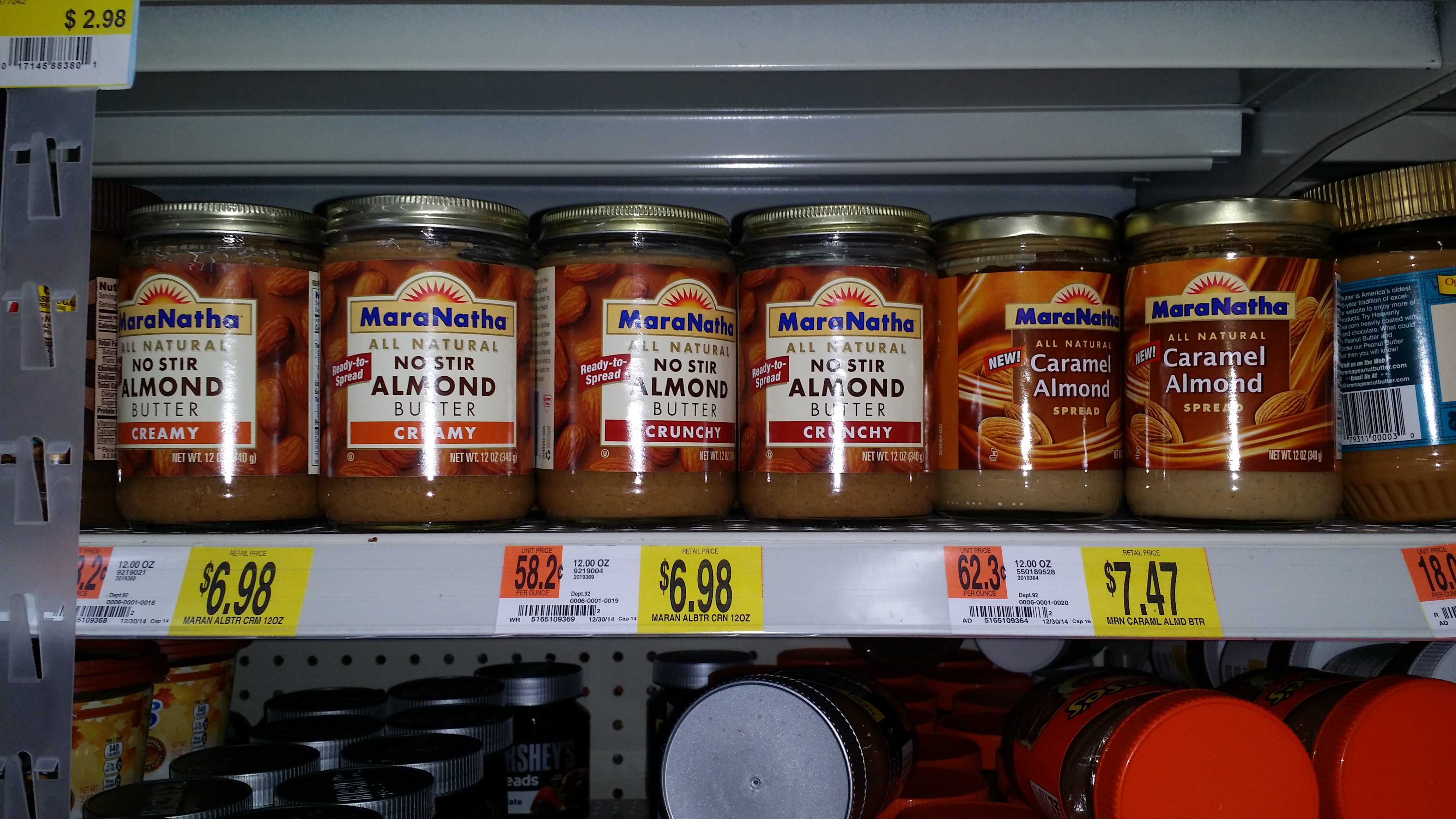 MaraNatha Almond Butter as low as $5.98 at Walmart!