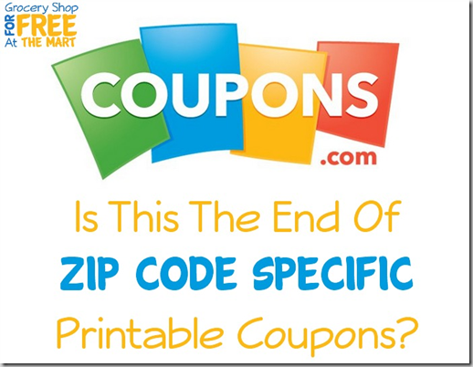 Is This the End of Zip Code Specific Printable Coupons?