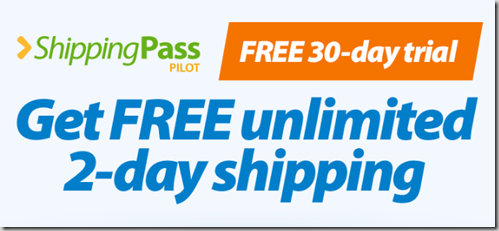 Get a FREE 30 Day Trial of Walmart Shipping Pass!