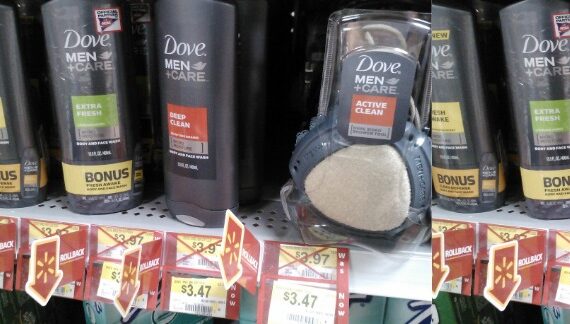 New Printable Coupon For Dove Men+Care Body Wash And Walmart Matchup!