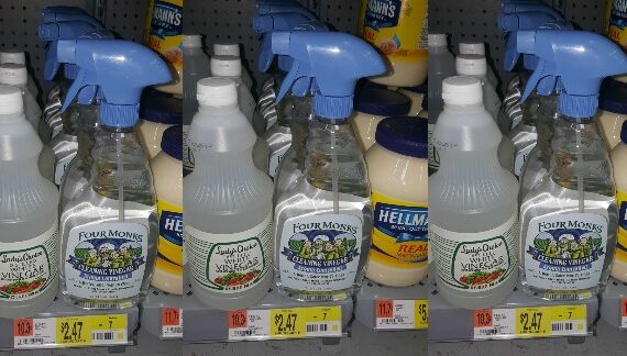 FREE Four Monks Cleaning Vinegar With Overage At Walmart!
