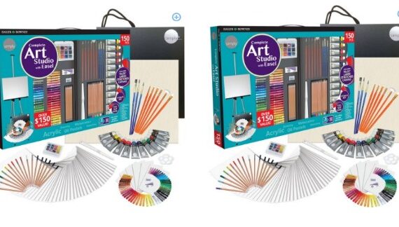 Simply 150-Piece Complete Art Easel Studio Set for $29.97, a $150 Value!