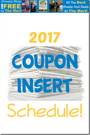 2017 Coupon Insert Schedule!