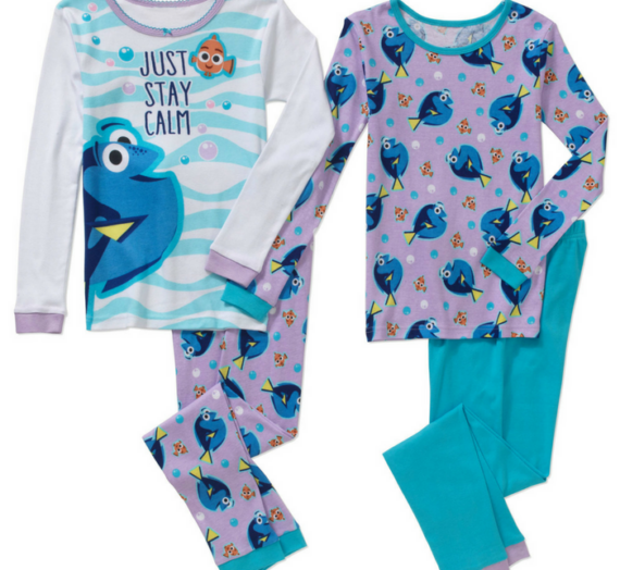 Finding Dory Girls’ 4-Piece Pajama Set Just $8! Down From $20!