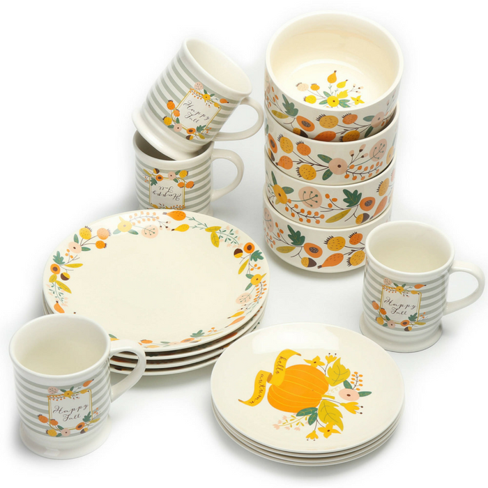 Mainstays 16-Piece Floral Dinnerware Set Just $17.99! Down From $50!