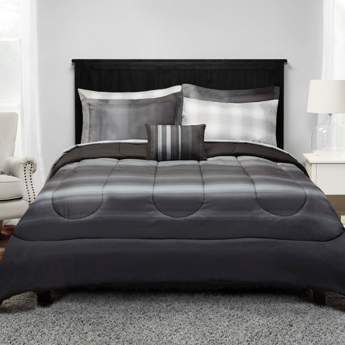 Mainstays Grey Ombre Bedding Set