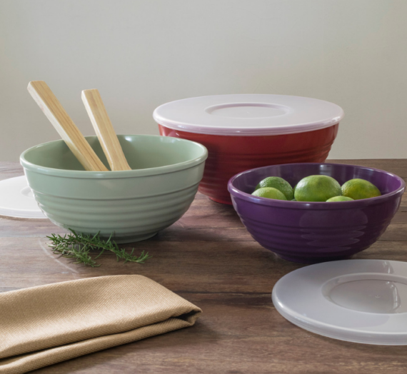 Mainstays Ribbed Serve Bowls Set Just $6.99! Down From $17!