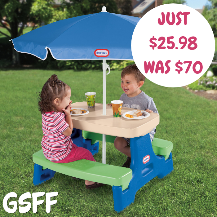 Little Tikes Play Table With Umbrella Just $25.98! Down From $70!