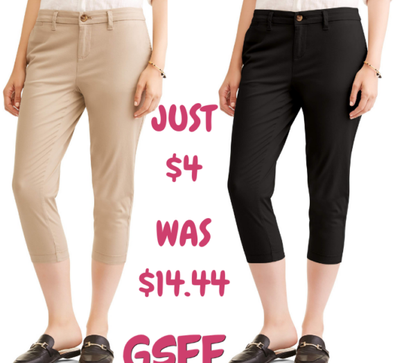 Women’s Chino Capri Pants Just $4! Down From $14!