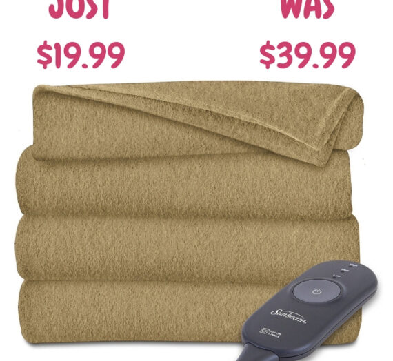 Heated Throw Blanket Just $19.99! Down From $40!
