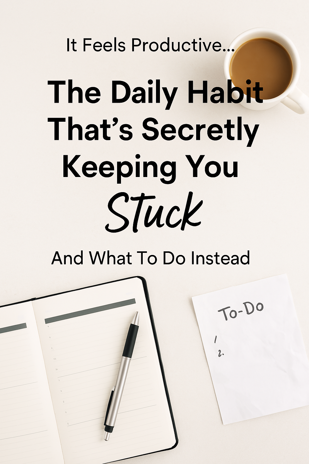 Ever feel like you're doing all the right things—but still not moving forward? This daily habit feels productive, but it might be the one thing keeping you stuck. Learn what it is, why it happens, and how to finally start making real progress—even if it's messy. Perfect for busy moms, overthinkers, and chronic planners! #MindsetShift #ProductivityTips #SimpleLiving #OvercomingProcrastination #IntentionalLiving