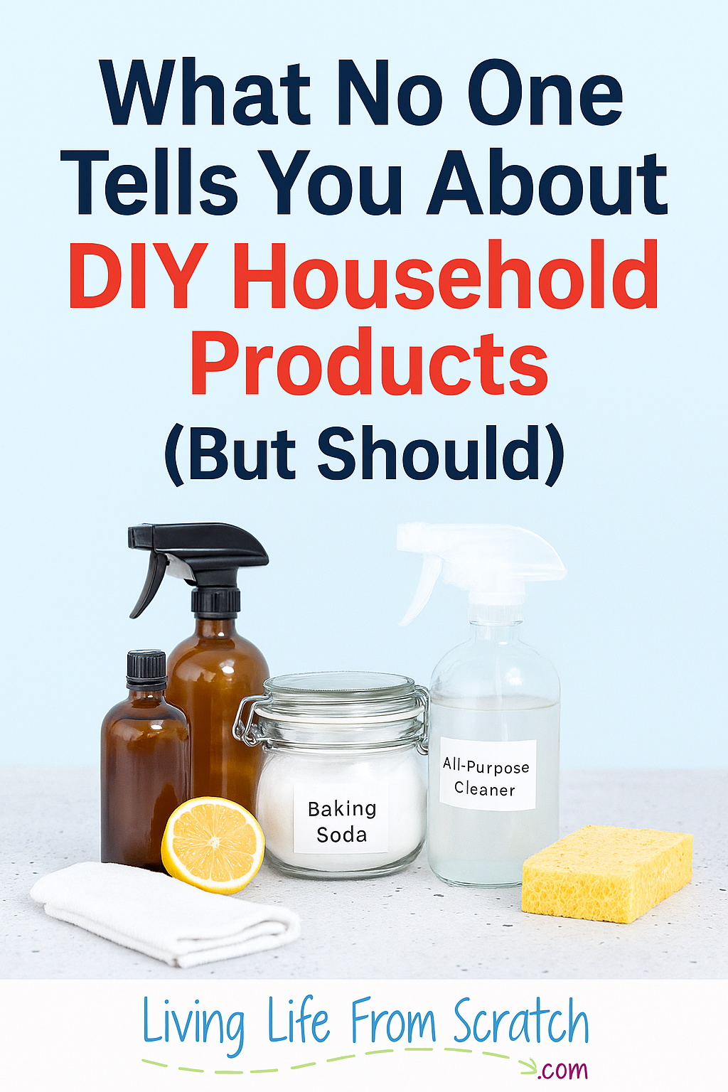 Thinking about making your own cleaning products? 🧽🍋 Here’s what no one tells you (but should!) about DIY household products—what works, what doesn't, and how to make smarter choices for your home and wallet! #DIYHome #NaturalCleaning #FrugalLiving #HomemadeHousehold